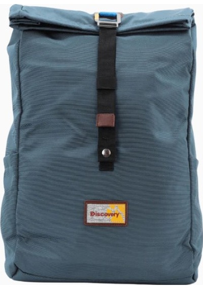 Discovery Icon Roll Top Sürdürülebilir Unisex Sırt Çantası Mavi 3