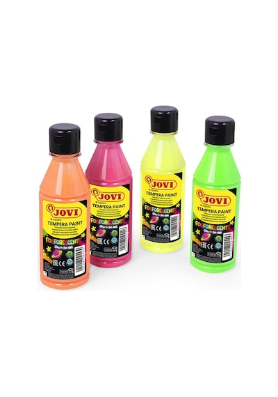 Jovı 519 Guaj Boya Karanlıkta Parlayan Fosforlu 250ml Pembe Çok Renkli