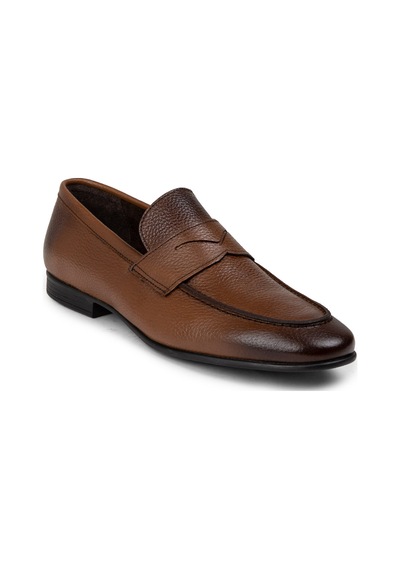 Deery Hakiki Deri Taba Rengi Erkek Loafer Ayakkabı - 01988mtbac01 Taba