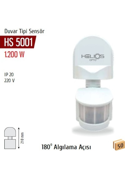 Duvar Tipi Sensör, Beyaz Hs 5001
