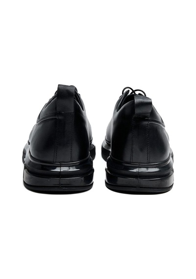 Derinet Günlük Hakiki Deri Erkek Sneaker Siyah Siyah