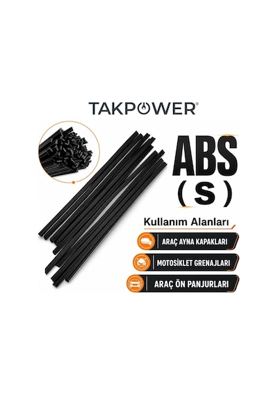 Takpower Plastik Kaynak Elektrodu Siyah Abs 1.0 X 400 Mm 20 Adet