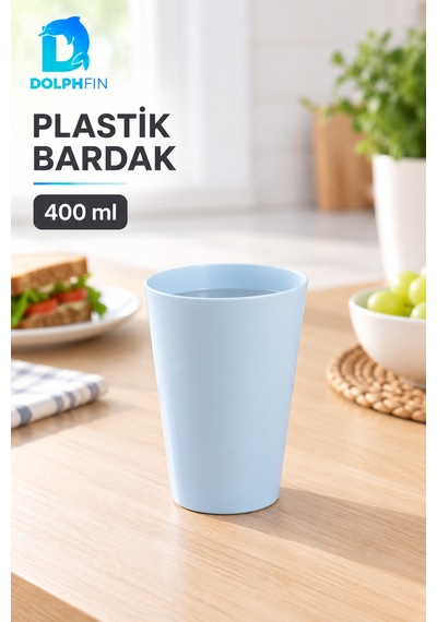 Plastik Bardak 400 Ml Günlük Kullanım Ve Piknik Servis Bardağı Çok Renkli
