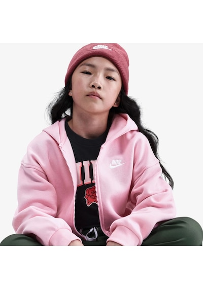 Nike Nıke Fd2931-690 Club Fleece Genç Çocuk Pembe Kapüşonlu Sweat