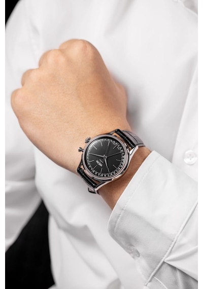 Vulcain Cricket President 39mm Black Limited Edition Mekanik Alarm Erkek Kol Saati Metalik