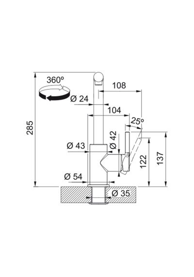 Franke Maris MRX 110-70 Tek Gözlü Eviye + Lina L Krom Spiralli Mutfak Eviye Batarya Seti Krom Inox