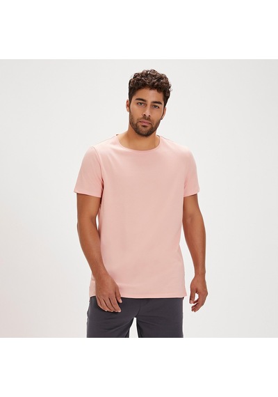 Bad Bear Major Erkek Pembe Yuvarlak Yaka Tişört Pembe