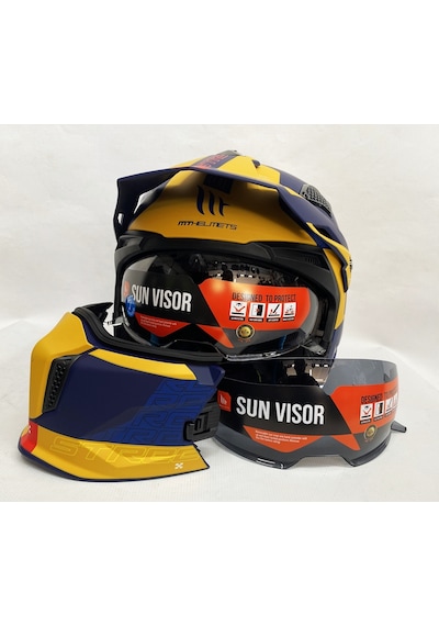 Şefaf ve Siyah Cam + Mt Streetfighter Sv Totem C3 Modüler Motosiklet Kask