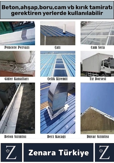 Ultra Güçlü Suya Neme Dayanıklı Çok Amaçlı Onarım Tamir İzolasyon Bantı Gri 48 Mm X 10 Metre 3 Adet