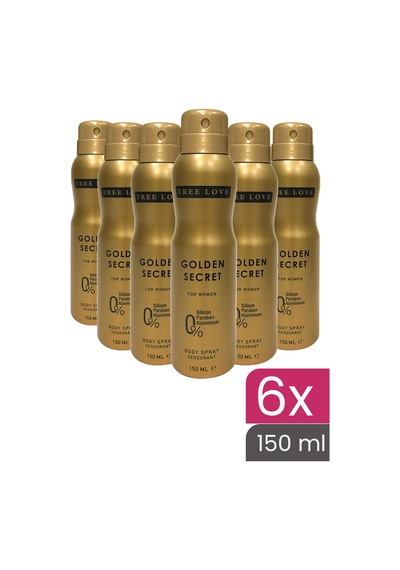 Free Love Golden Secret Kadın Deodorant 6 x 150 ML