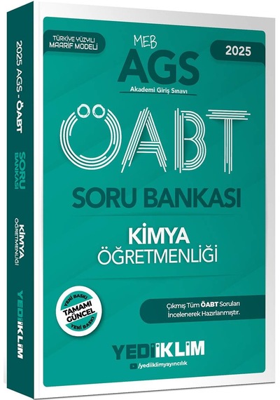 Yediiklim Yayınları 2025 Meb Ags Öabt Kimya Öğretmenliği Soru Bankası