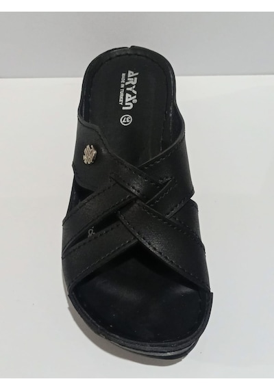 Aryan 55-945 Anatomic Kadın Dolgu Topuk Terlik Siyah