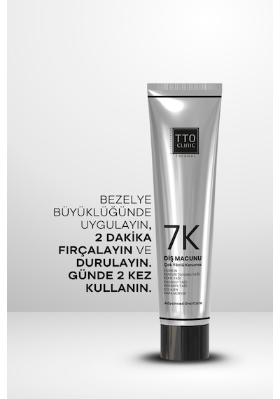 Tto Clinic 7k Aktif Karbonlu Diş Macunu 75 Ml Diş Eti Ve Mine Bakımı Temel Bakım
