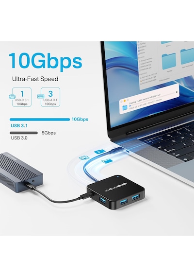 Acasis HC31 HDMI Type-C PD 100 W 6 İn 1 Hub AC HC31