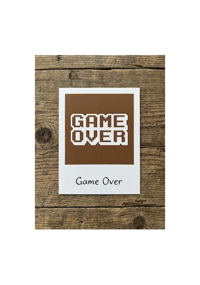Card: Game Over / Coffee Print Kahve Üzeri Desen Yapma Makinesi Coffe Art 3d Baskı