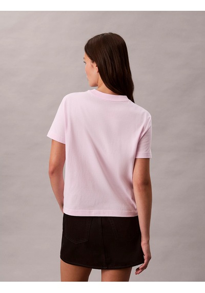 Calvin Klein Kadın Marka Logolu Günlük Kullanıma Uygun Pembe T-shirt Lv047e813g Tn9