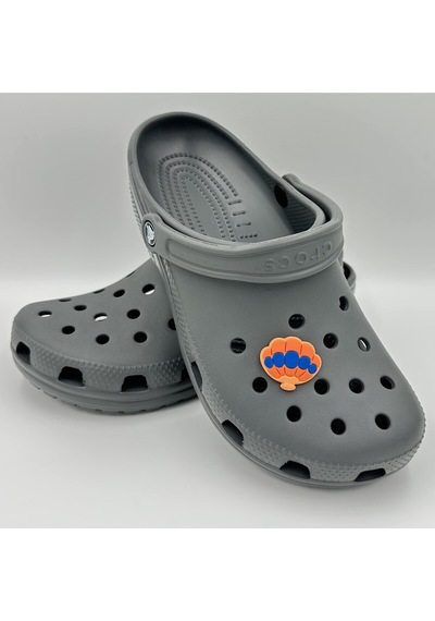 Crocs Terlik Süsü Ve Aksesuarı , Çanta Süsü Jibbitz Deniz Kabuğu Midye 04 Görsel Figür Aksesuar Turuncu-mavi