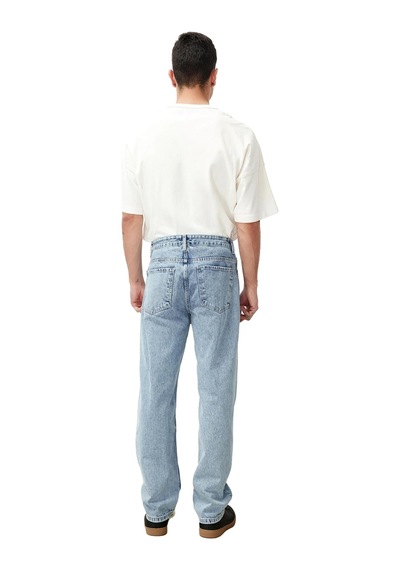 Ersefa Erkek Geniş Paça Kot Pantolon Cool & Comfort Fonksiyonel Dayanıkl Açık Mavi