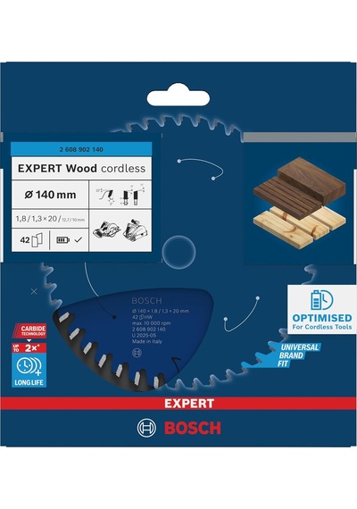 Tr Expert 140x20 Mm 42 Diş Akülü Ahşap Daire Testere 2608902140