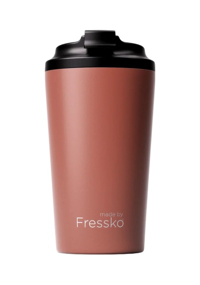 Made By Fressko Grande Boy Paslanmaz Çelik Çift Duvar Yeniden Kullanılabilir Kahve Bardağı, Termos, Yalıtımlı Termal Kupa, 475 Ml Tuscan - Toprak Rengi