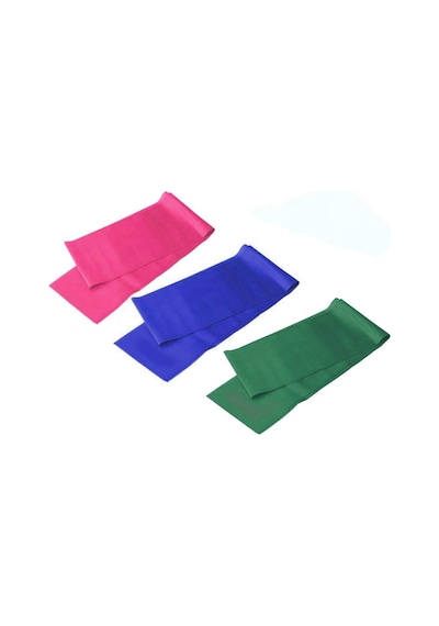 Delta 3 'lü Pilates Bandı 120 x 15 CM Egzersiz Direnç Lastiği (Uç Kısmı Açık)