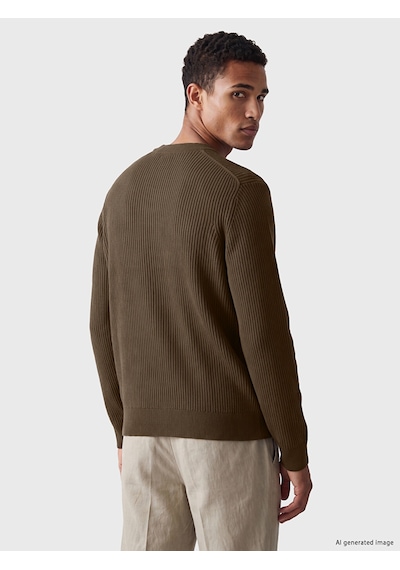 Lcw Vision Haki Regular Fit V Yaka Erkek Triko Hırka