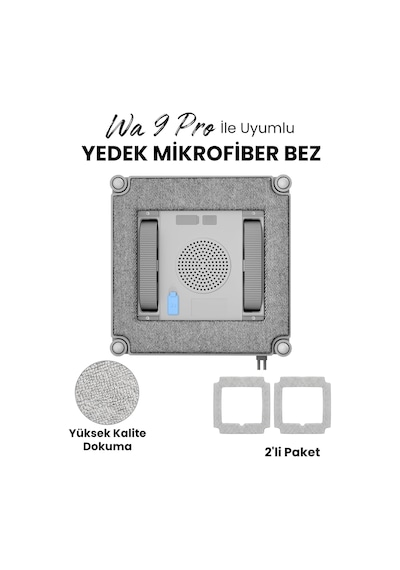 Mieco Wa9 Pro İle Uyumlu Mikrofiber Temizlik Bezi/mop Seti 2 Adet Genel