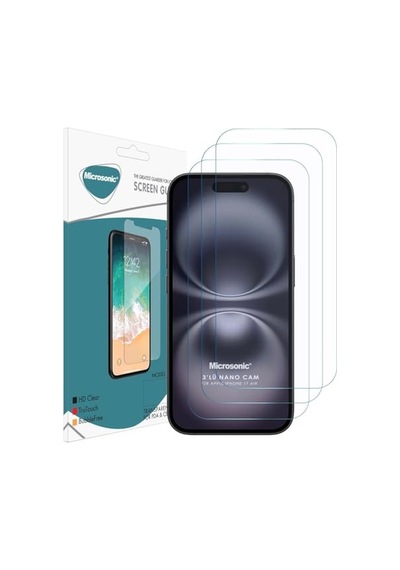 Air Screen Protector Glass Cam Ekran Koruyucu 3 Lü Paket 17 Air İle Uyumlu Ekran Koruyucu - Şeffaf