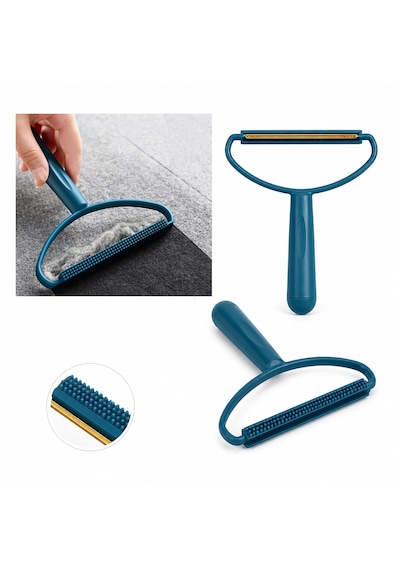 2in1 Başlı Plastik Saplı Metal Tiftik Tüy Toplama Pls.kaşıyıcı Aparat Pet Shop 5492