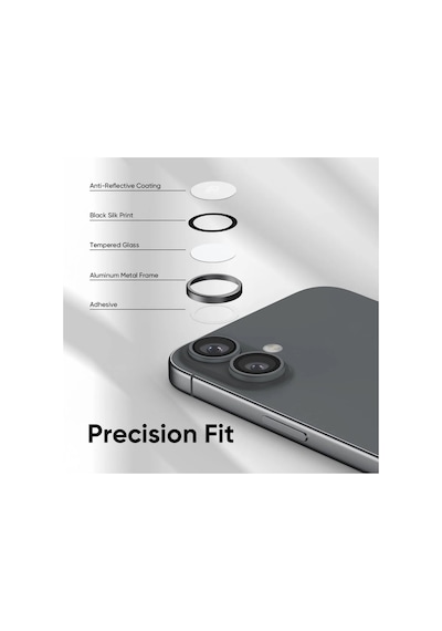 Safir Lens İphone 17 Air Uyumlu Kolay Kurulum Aparatlı Alüminyum Çerçeveli 9h Kamera Lens Koruyucu Mavi