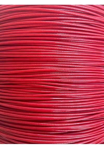 Kırmızı Izoleli Pvc Çelik Halat 2X3Mm 100 Metre