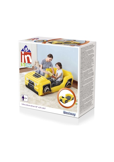Bestway 67714 4x4 Jeep Temalı Şişme Çocuk Yatağı Lacivert
