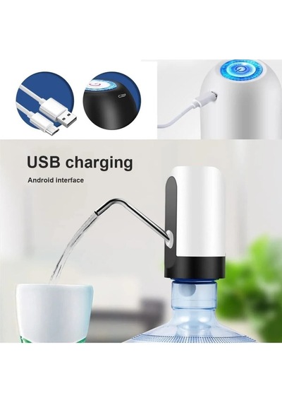 Mikasso Yeni Nesil Usb Ile Şarj Edilebilir Elektrikli Otomatik Damacana Su Pompası Turkuaz