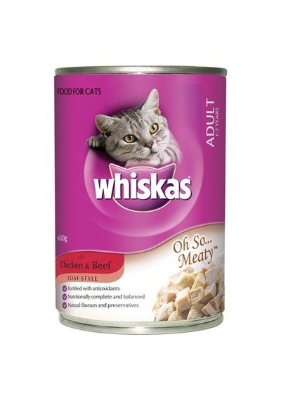 Whiskas Biftekli ve Tavuklu Konserve Yetişkin Kedi Maması 400 G