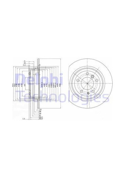 DELPHI BG2431 FREN DİSKİ ÇİFTLİ PAKET BMW 518-520-524-525-530-535