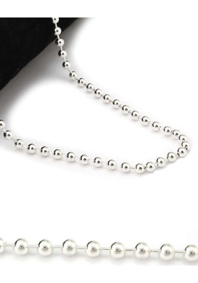 925 Ayar Gümüş Unisex Tırnak Makası Model Gümüş Top Zincir 2,5 Mm