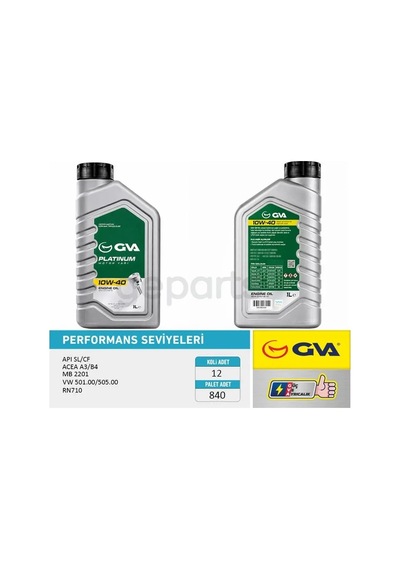 Motor Yağı 10w40 1 Lt Platınum Yarı Sentetik Apı Sl / Cf 12 Adet