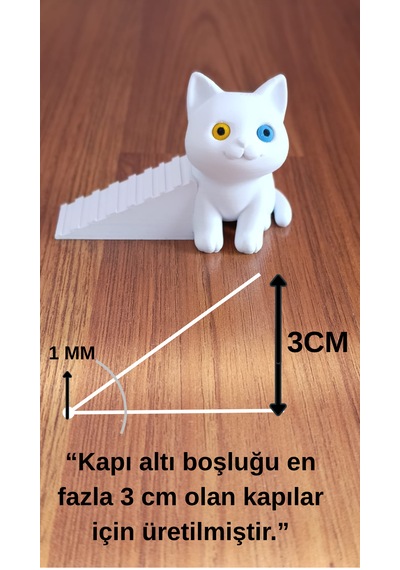 Kapı Stoperi / Dekoratif & Kaymaz Taban / Kedi Figürlü / Kapı Tutacağı