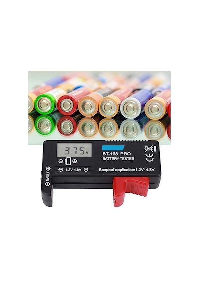 Sanec Bt-168 Ekranlı Pil Voltaj Kapasite Test Cihazı 1.2v-4.8v Ve 9v
