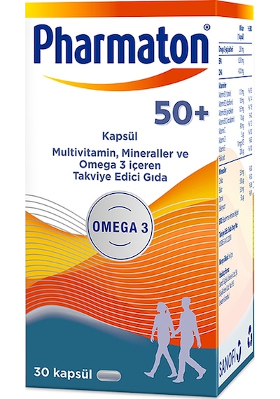 Pharmaton 50+ Plus Takviye Edici Gıda 30 Kapsül