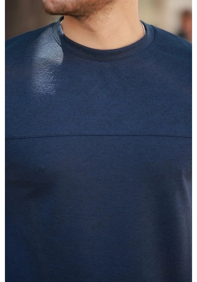 Vexor Erkek Oversize Bisiklet Yaka Kısa Kollu T-shirt Lacivert