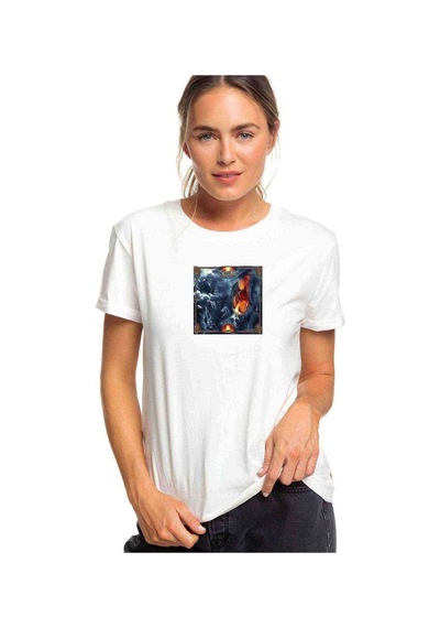 Rhapsody Baskılı Beyaz Kadın Tshirt
