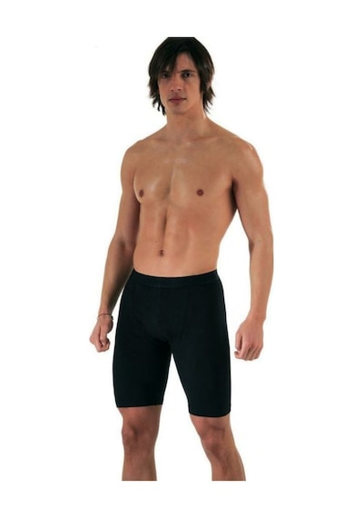 Pişik Önleyici Uzun Erkek Boxer Pamuklu Boxer Büyük Beden Boxer Siyah