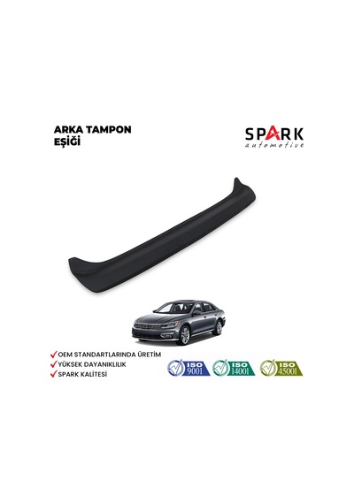 Volkswagen Passat 2015- Yılı Ve Sonrası Uyumlu Arka Tampon Eşiği Mat Siyah