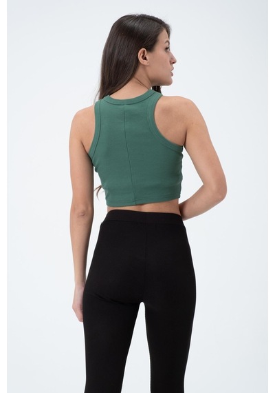 Quhox Kadın Kaşkorse Crop Atlet Yeşil