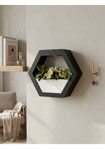 Altıgen Işıklı Duvar Süsü 23,5x21x7
