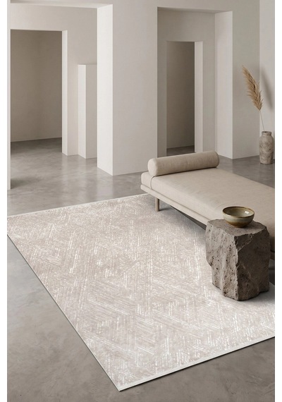 Hoom Rugs Vizyon 3502 Bej Modern Akrilik Halı Bej - Krem