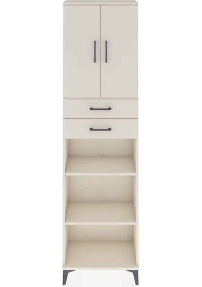 Arges Dolap 4 Raflı 2 Çekmeceli 2 Kapaklı 60x30x221 Aytaşı-ay... Aytaşı