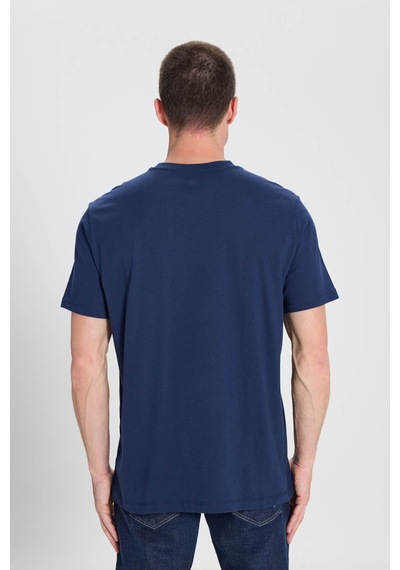Wrangler Small Logo Bisiklet Yaka T-shirt Navy Lacivert