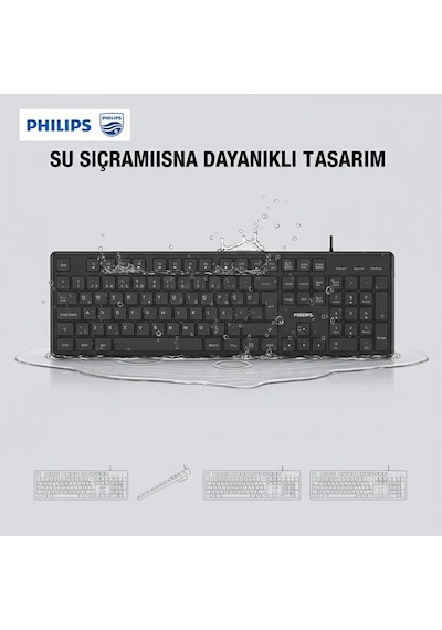 Philips Spk6248 Kablolu Türkçe Q Klavye Siyah